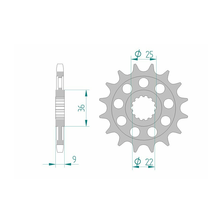 Pignon AFAM acier standard 94900 - 525