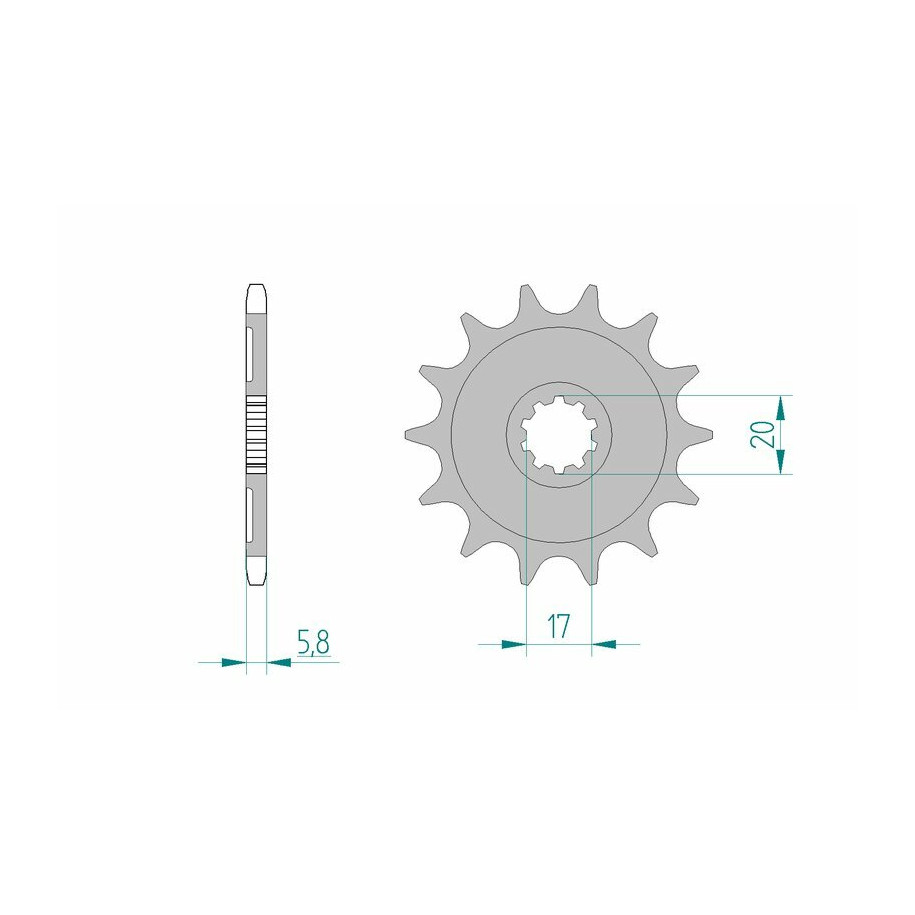 Pignon AFAM acier standard 24304 - 520