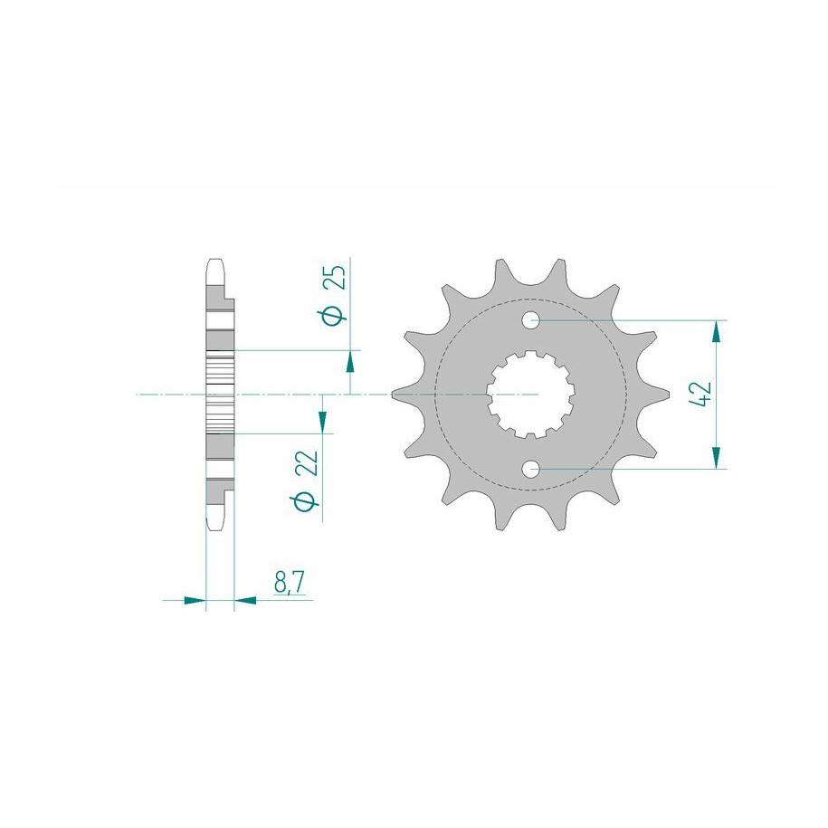 Pignon AFAM acier standard 24501 - 520