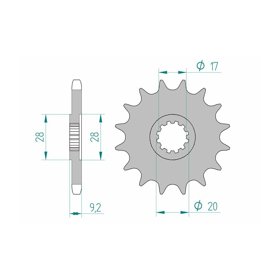 Pignon AFAM acier standard 94121 - 428