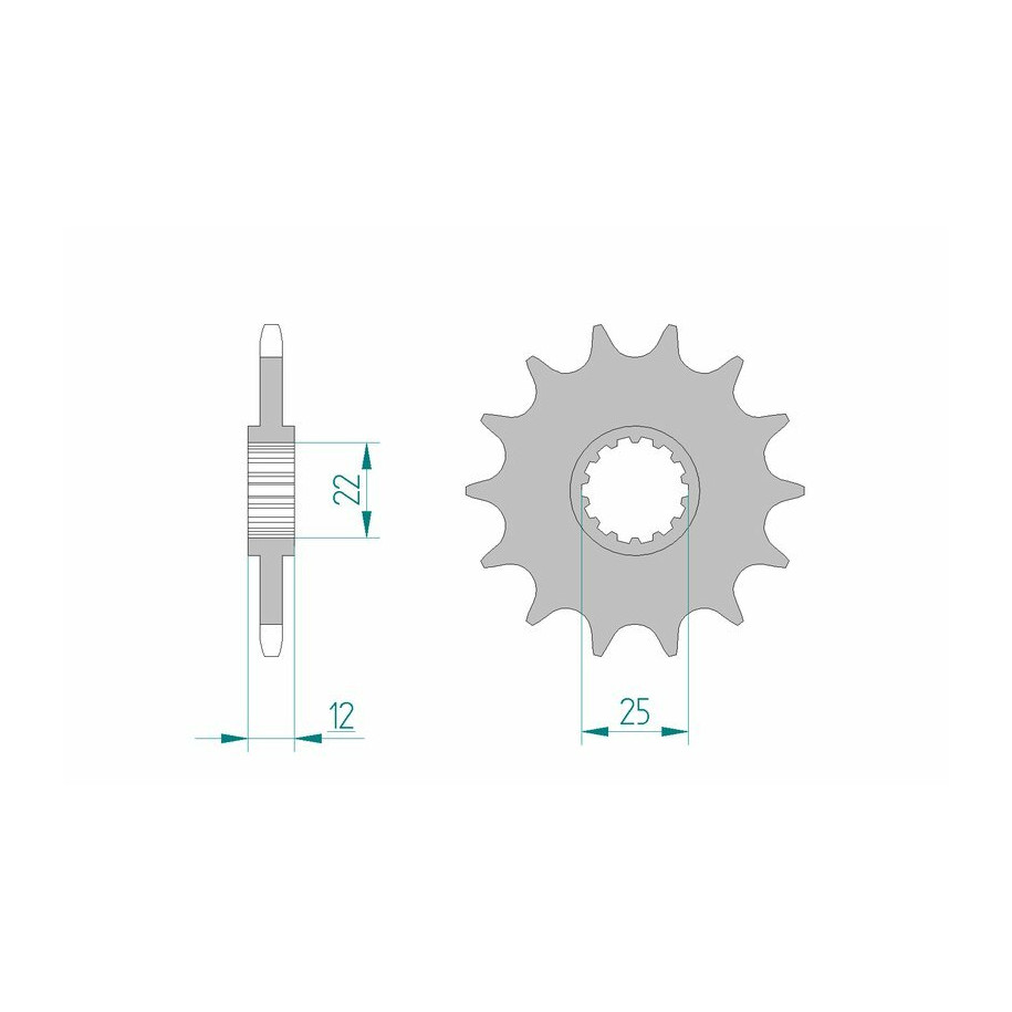 Pignon AFAM acier anti-boue 94313 - 520