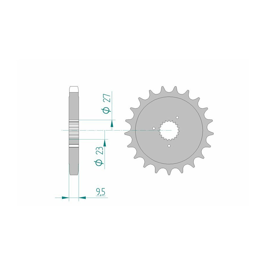 Pignon AFAM acier standard 94802 - 530