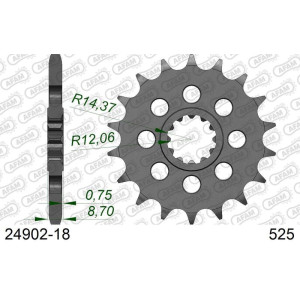 Pignon AFAM acier standard 24902 - 525