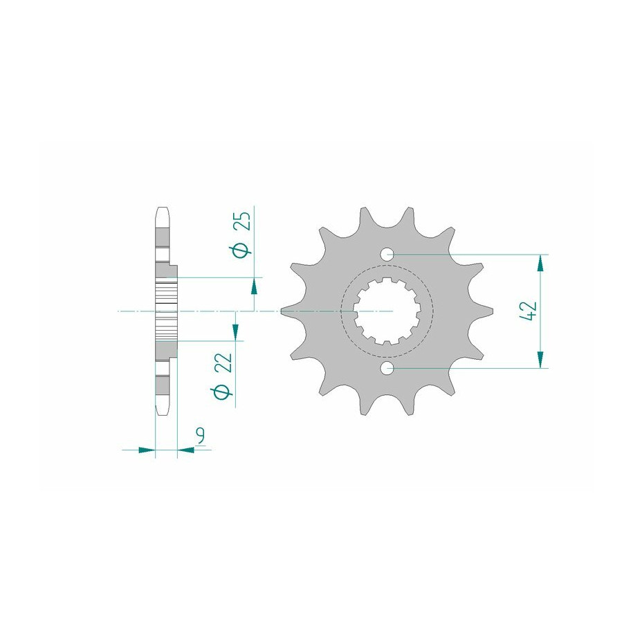 Pignon AFAM acier standard 24502 - 520