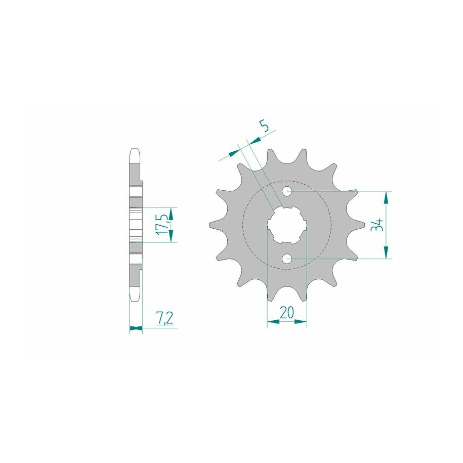 Pignon AFAM acier standard 20305 - 520