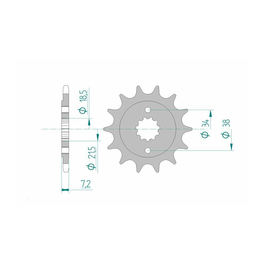 Pignon AFAM acier standard 20320 - 520
