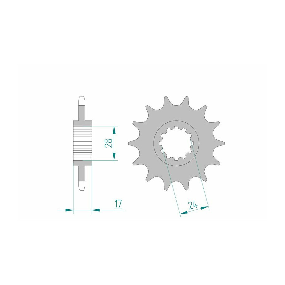 Pignon AFAM acier standard 20516 - 520