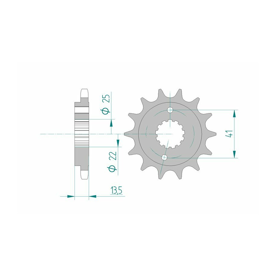Pignon AFAM acier standard 20507 - 525