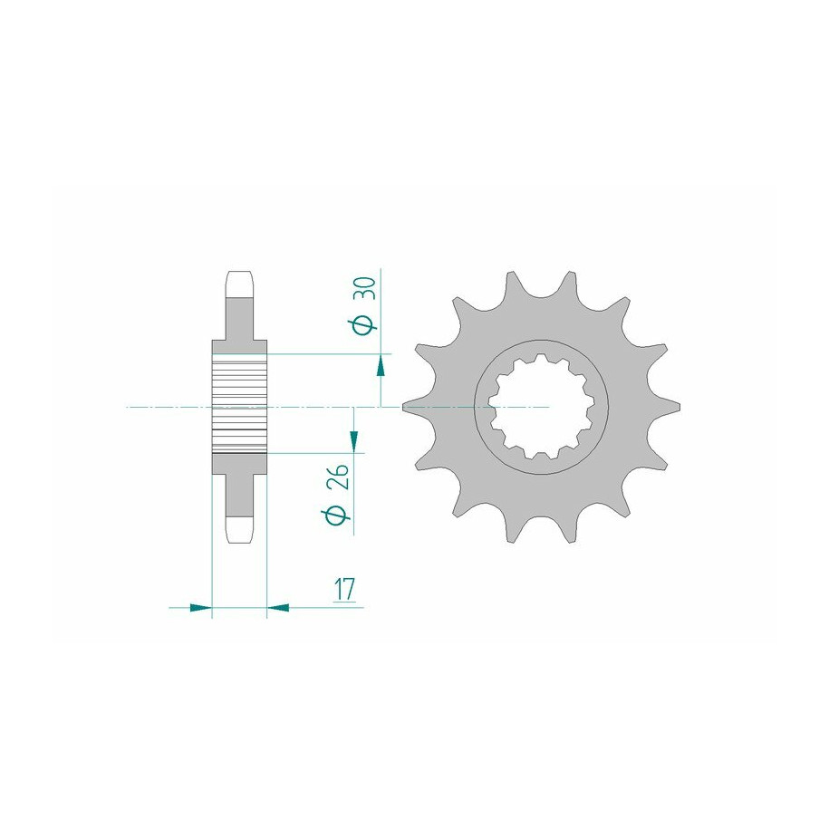 Pignon AFAM acier standard 20603 - 530