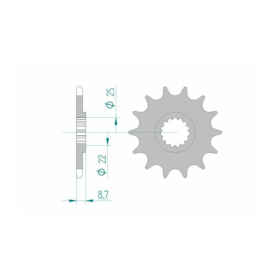 Pignon AFAM acier standard 73301 - 520