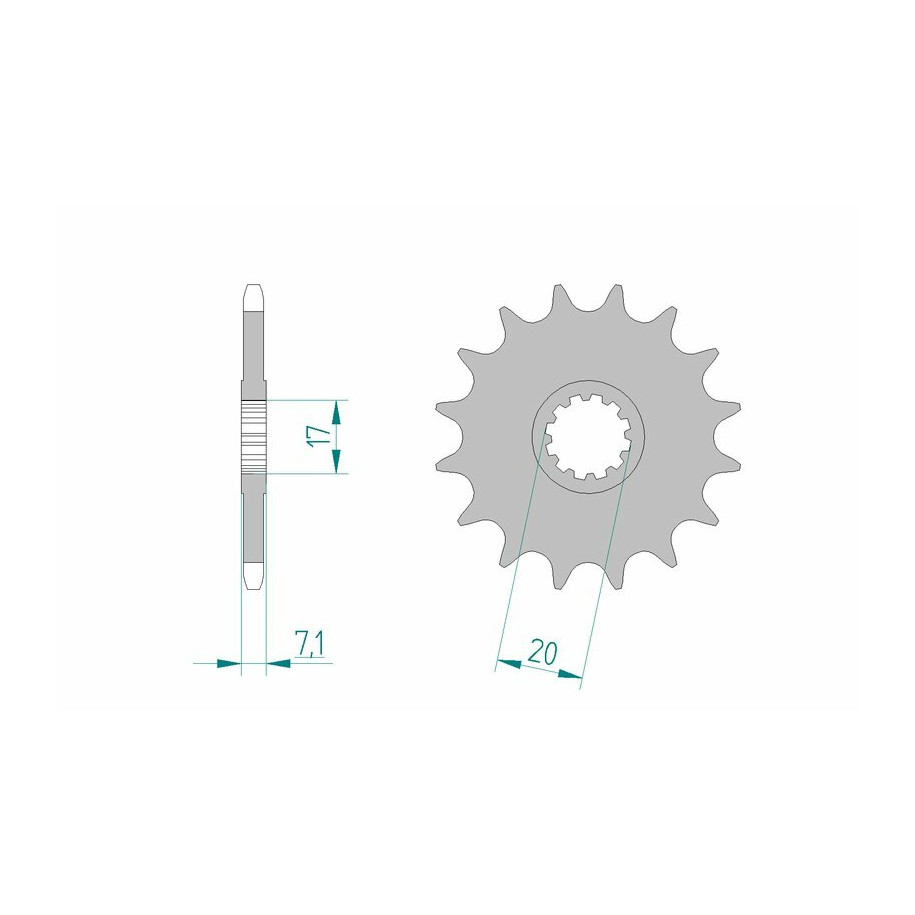 Pignon AFAM acier standard 94119 - 420