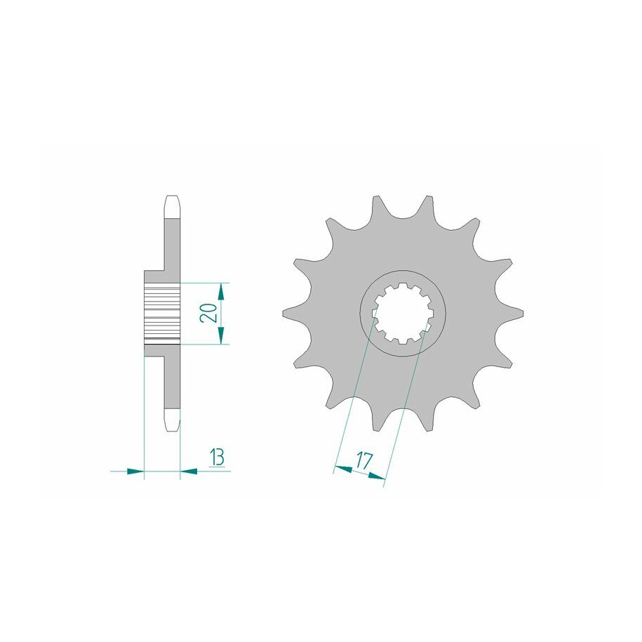 Pignon AFAM acier standard 94215 - 520