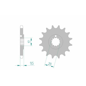 Pignon AFAM acier standard 94202 - 428