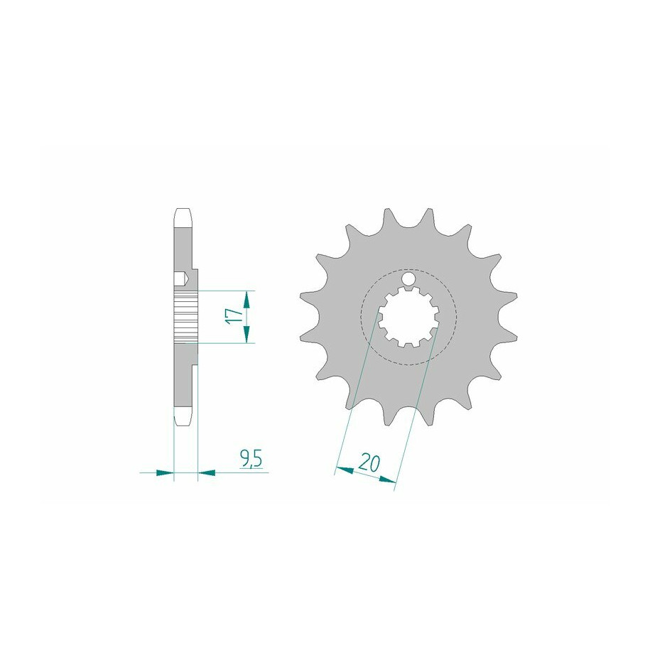 Pignon AFAM acier standard 94202 - 428