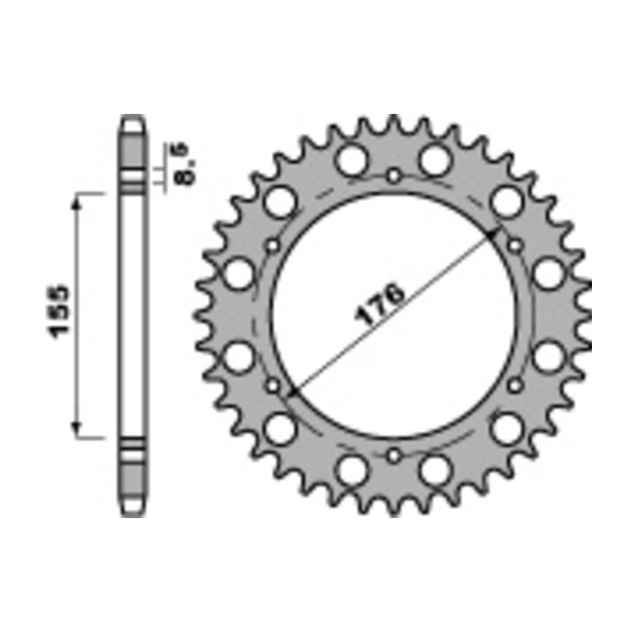 Couronne PBR acier C45 standard 4392 - 530