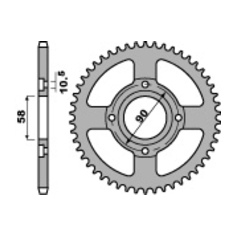 Couronne PBR acier C45 standard 279 - 520