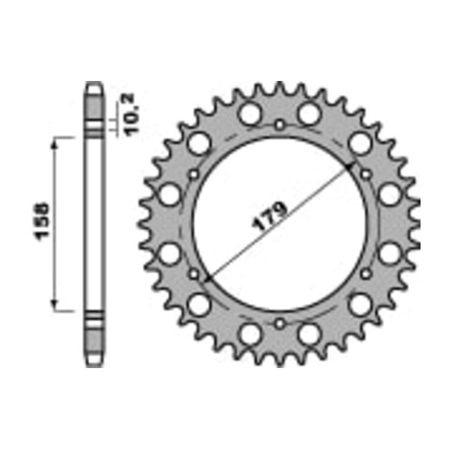Couronne PBR acier C45 standard 4427 - 525