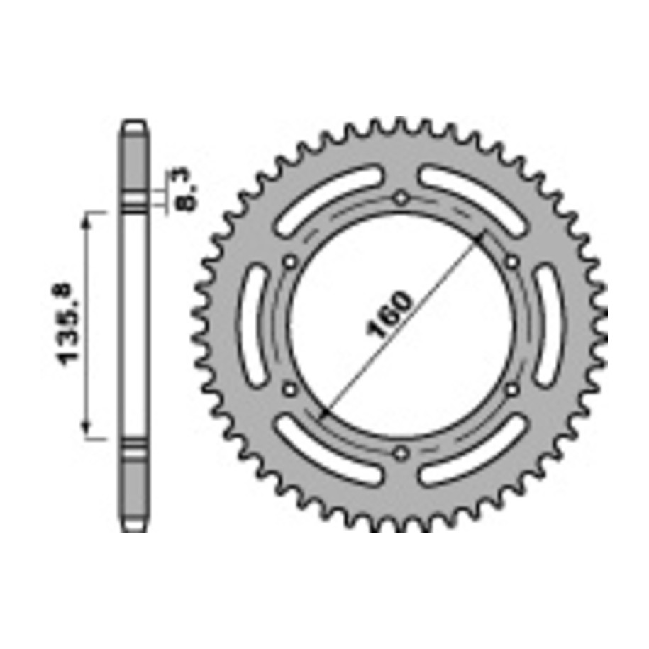 Couronne PBR acier C45 standard 3552 - 520
