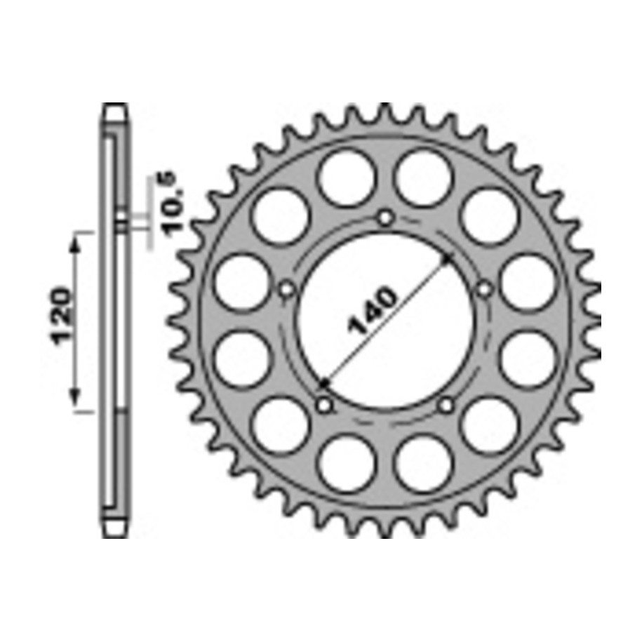 Couronne PBR acier C45 standard 4409 - 530