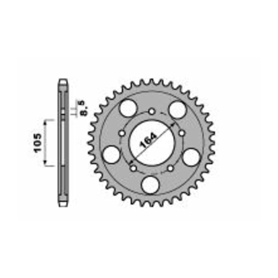 Couronne PBR acier C45 standard 4557 - 525