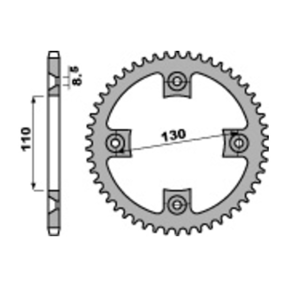 Couronne PBR acier C45 standard 4306 - 420