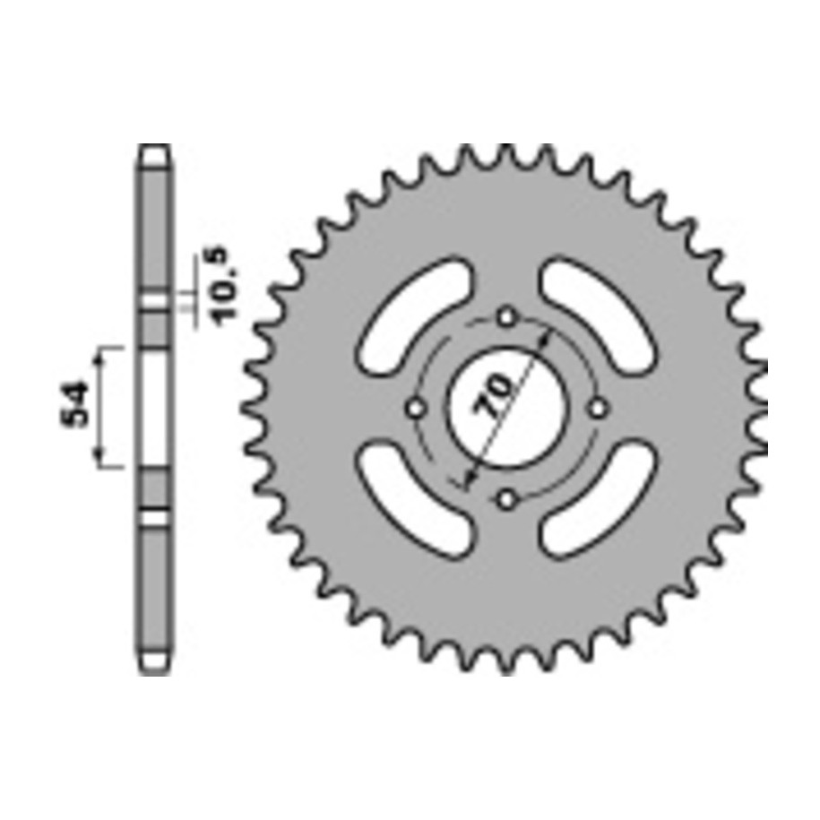 Couronne PBR acier C45 standard 4304 - 428