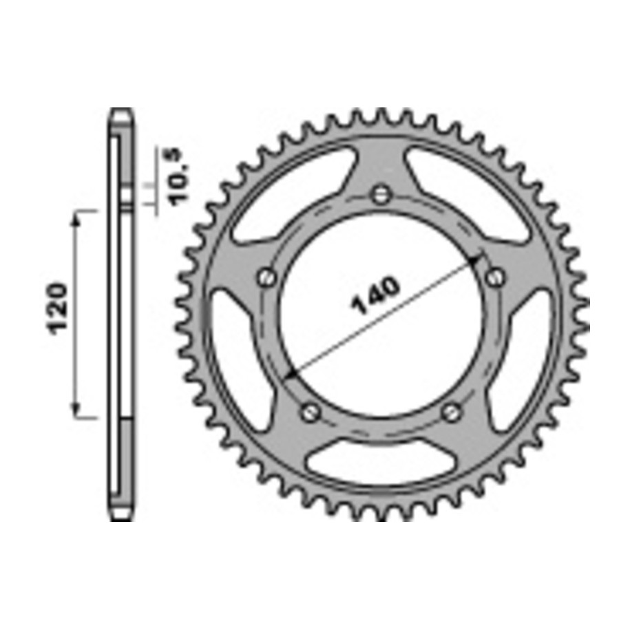 Couronne PBR acier C45 standard 4398 - 525