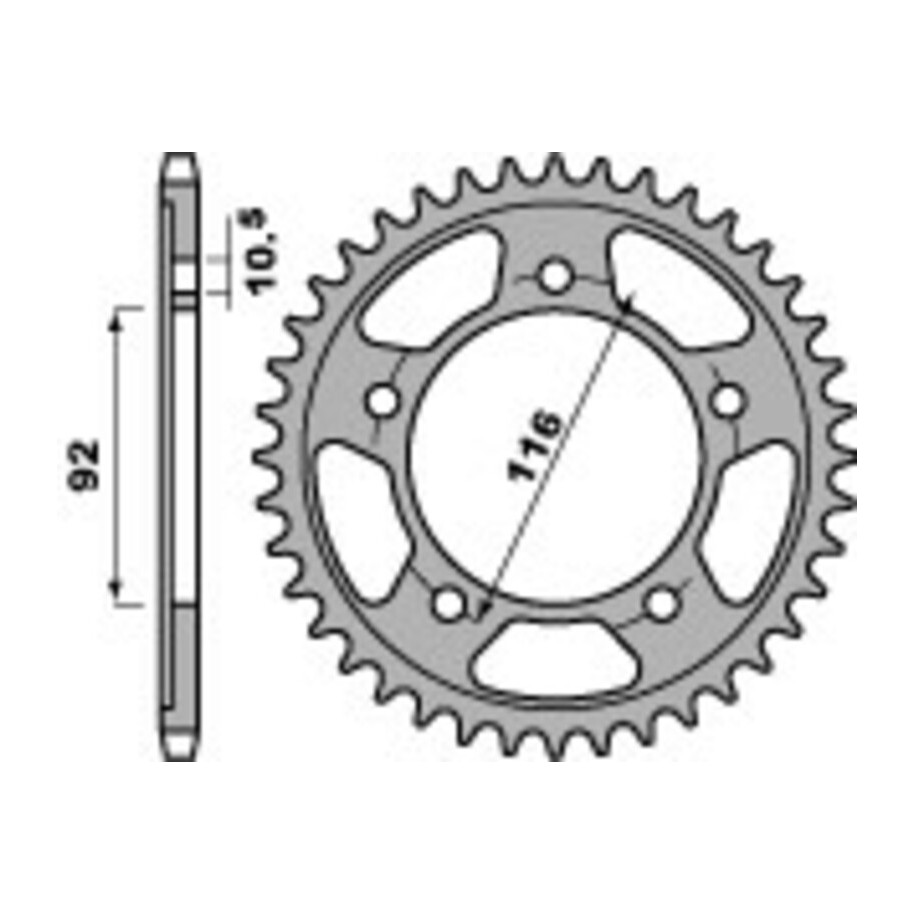 Couronne PBR acier C45 standard 4542 - 530