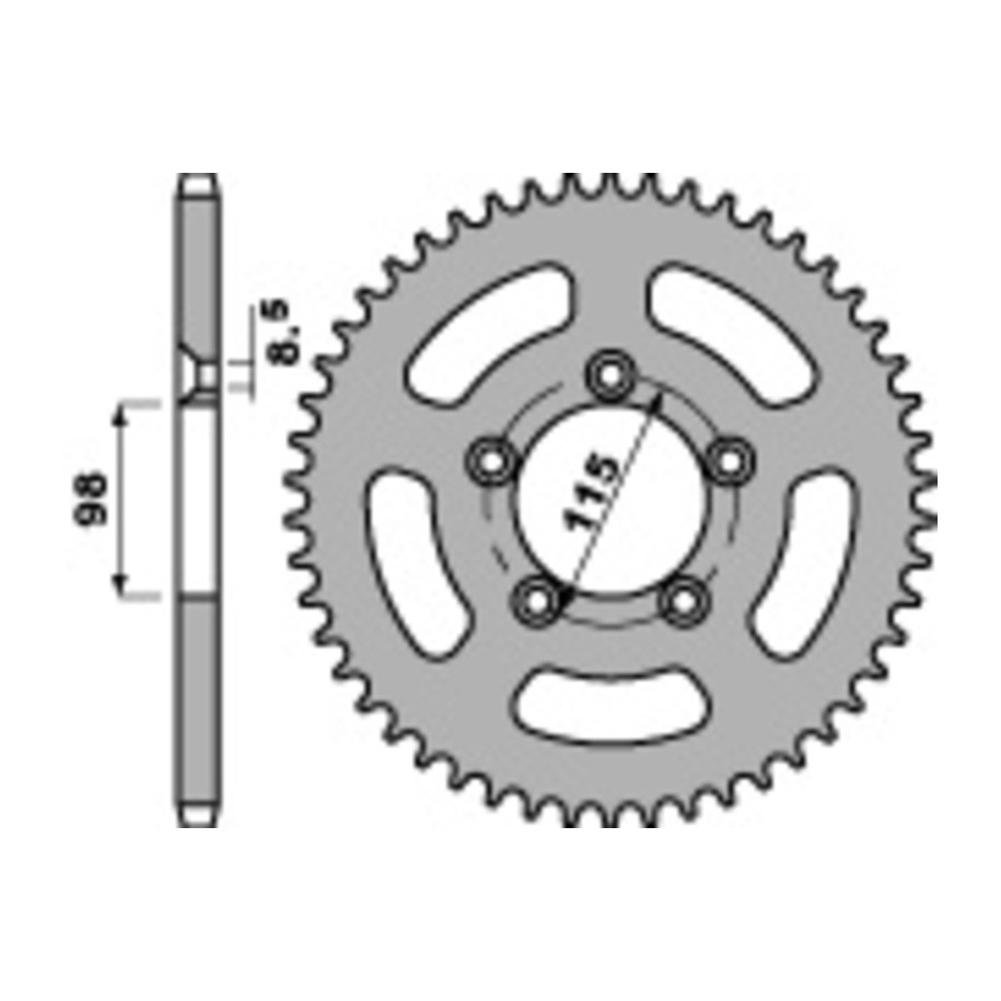 Couronne PBR acier C45 standard 4552 - 420