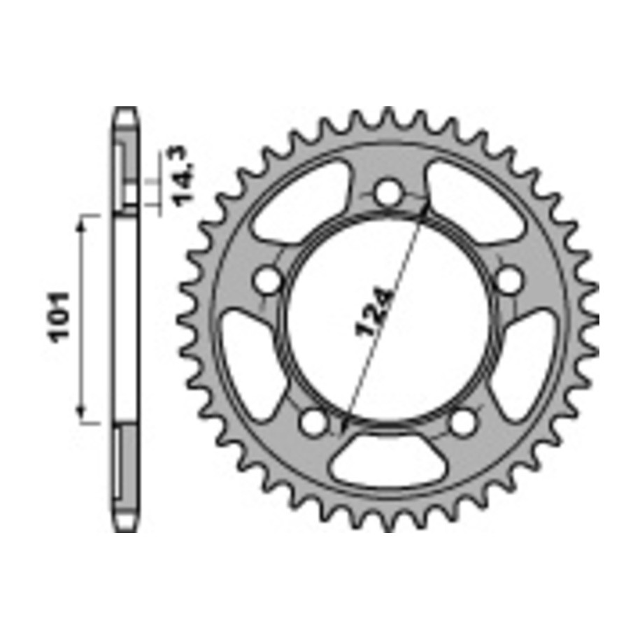 Couronne PBR acier C45 standard 4508 - 525