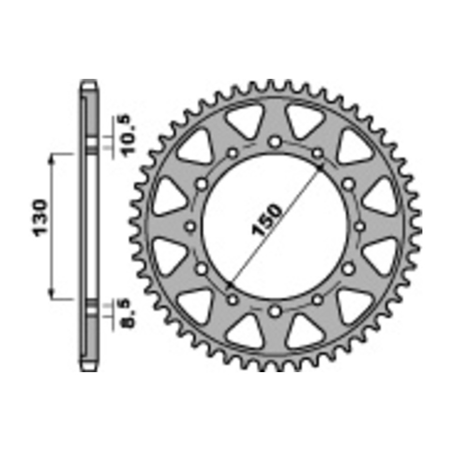 Couronne PBR acier C45 standard 860 - 530