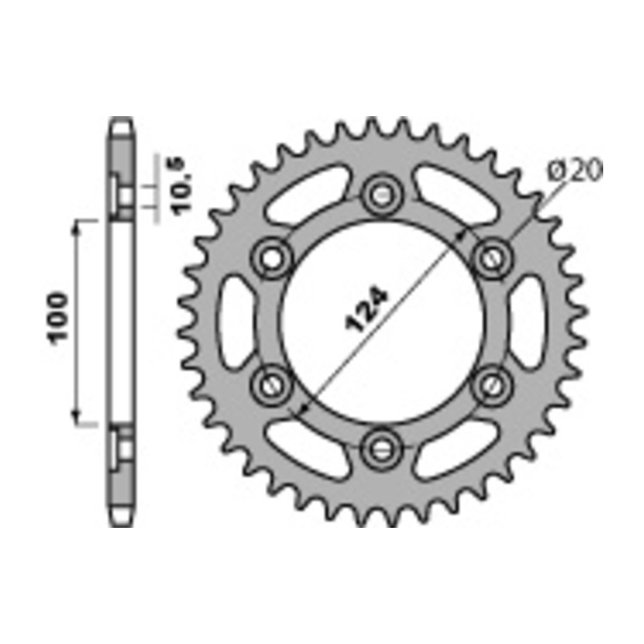 Couronne PBR acier C45 standard 1027 - 520