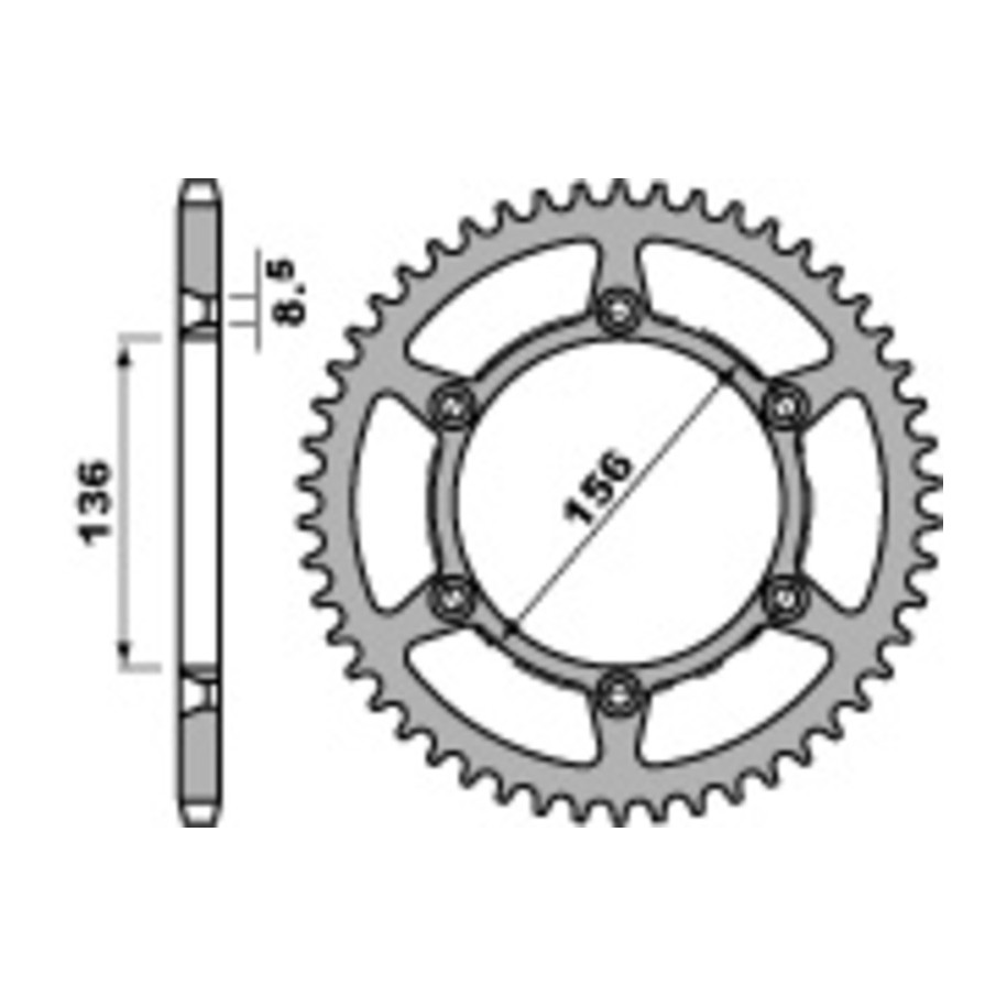Couronne PBR acier C45 standard 820 - 520
