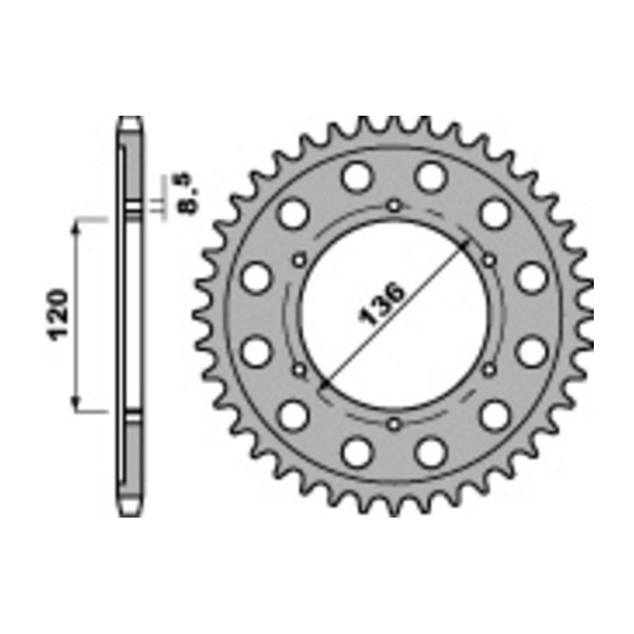 Couronne PBR acier C45 standard 4324 - 428