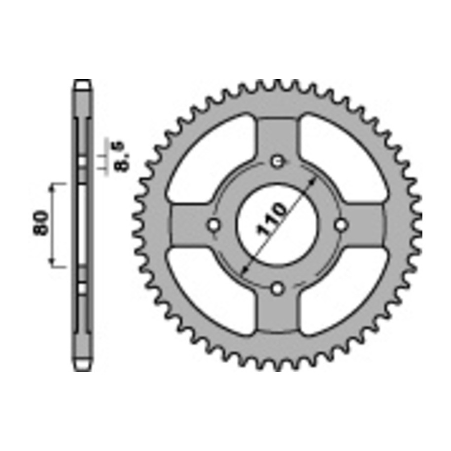 Couronne PBR acier C45 standard 4597 - 428