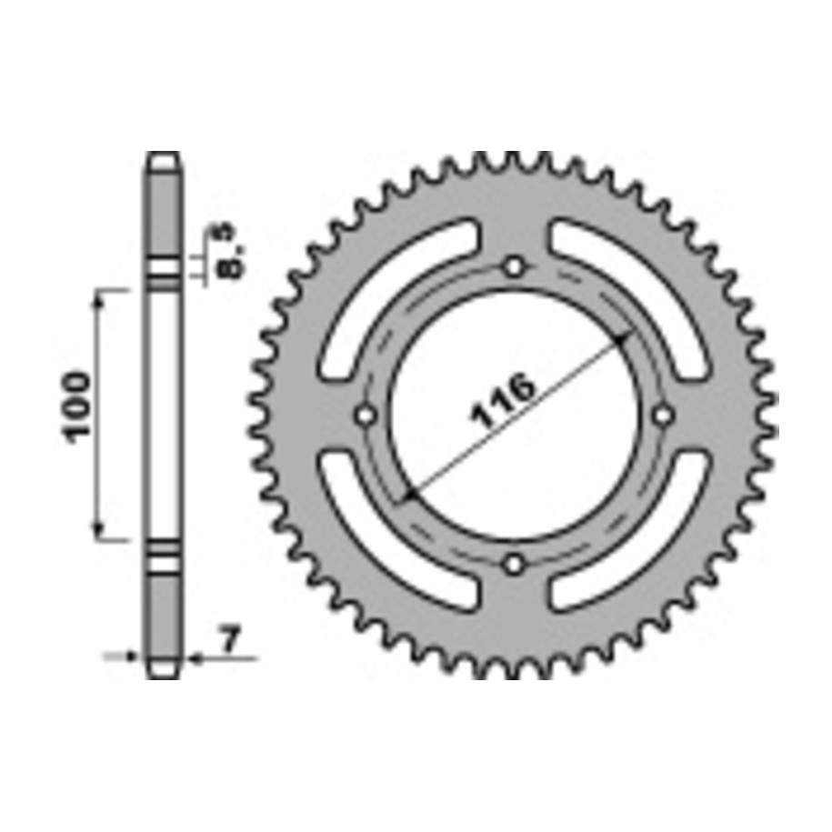 Couronne PBR acier C45 standard 467M - 428