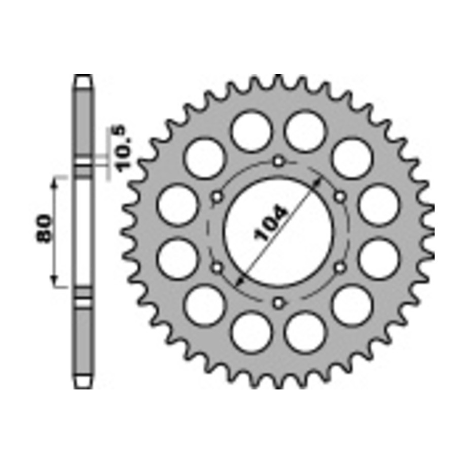 Couronne PBR acier C45 standard 488 - 530