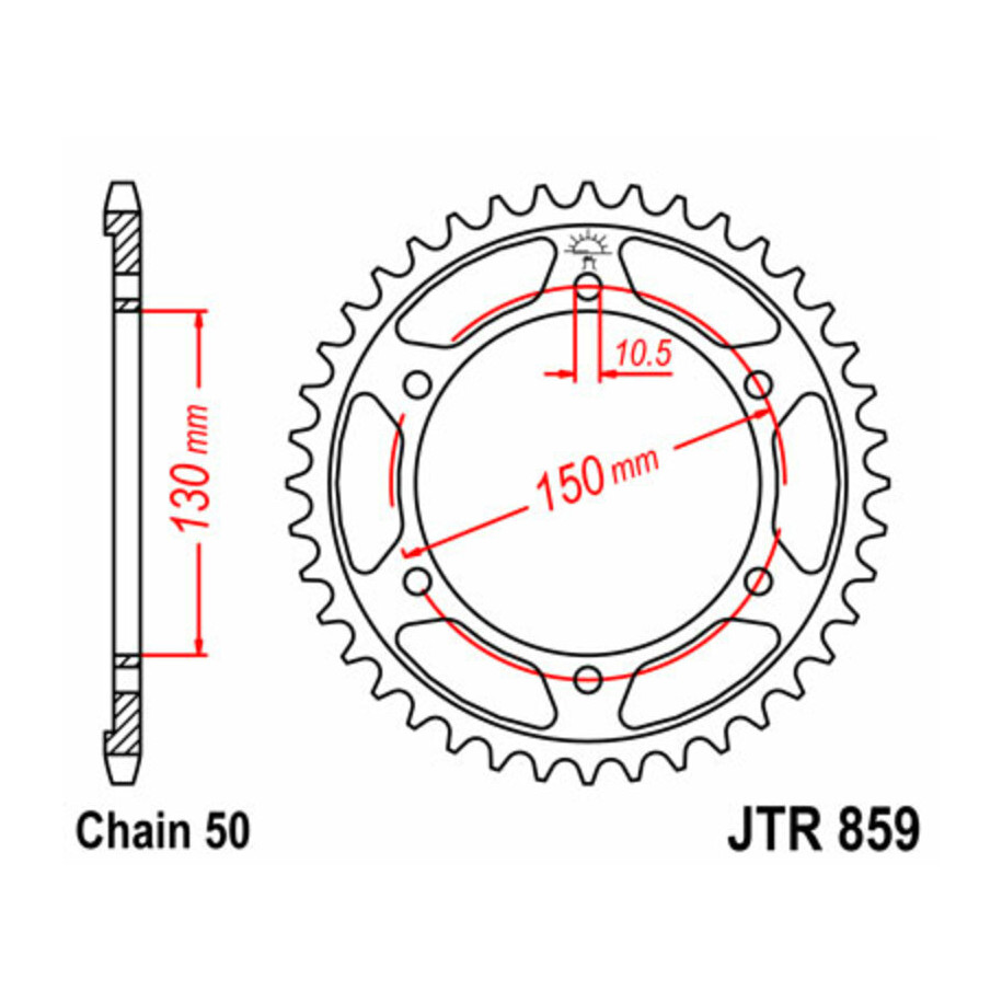 Couronne JT SPROCKETS acier standard 859 - 530