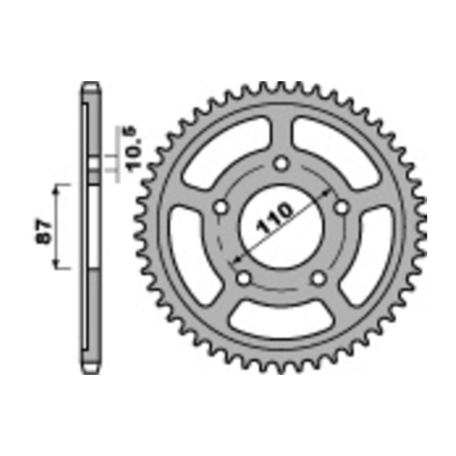 Couronne PBR acier C45 standard 828 - 525