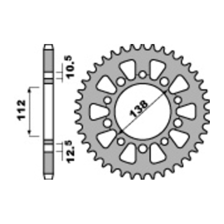 Couronne PBR acier C45 standard 4384 - 520