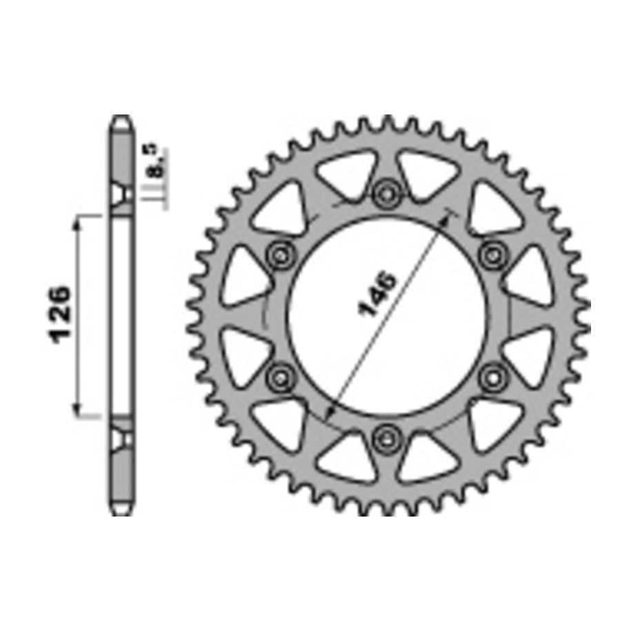 Couronne PBR acier C45 standard 808 - 520