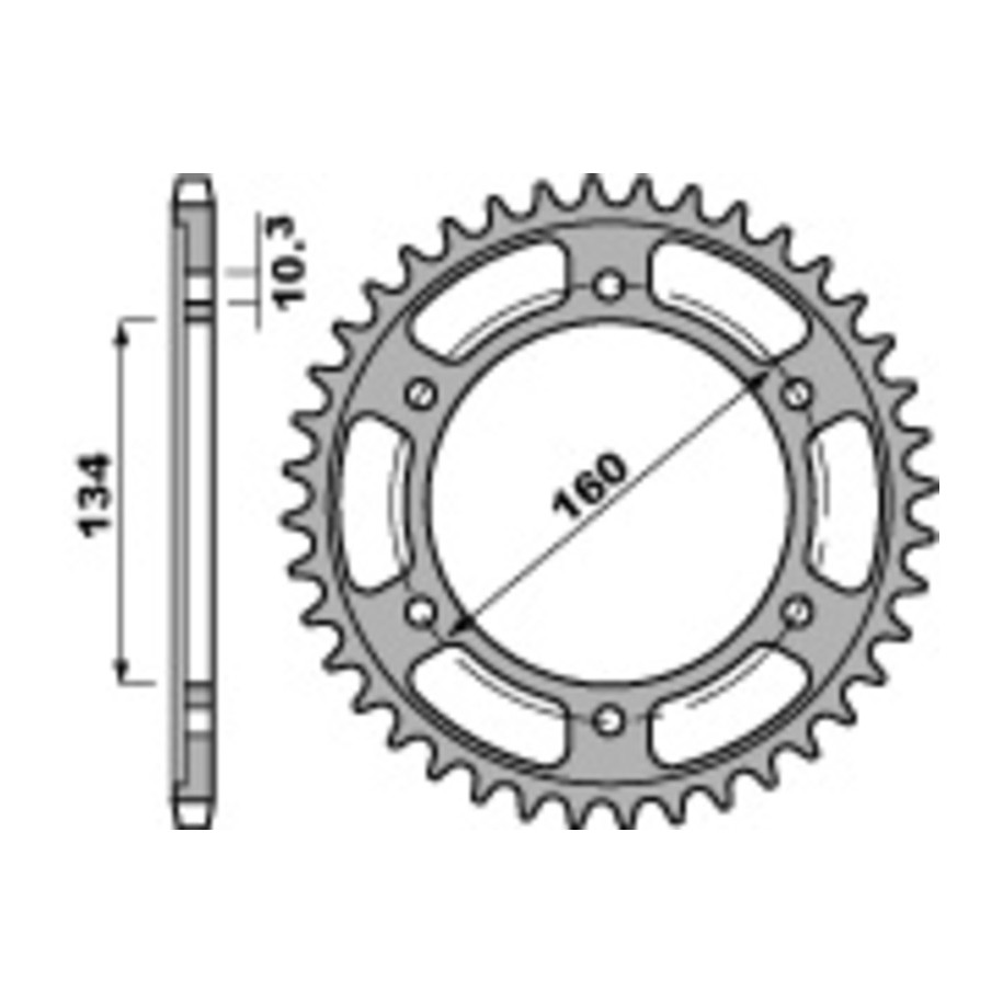 Couronne PBR acier C45 standard 4405 - 525