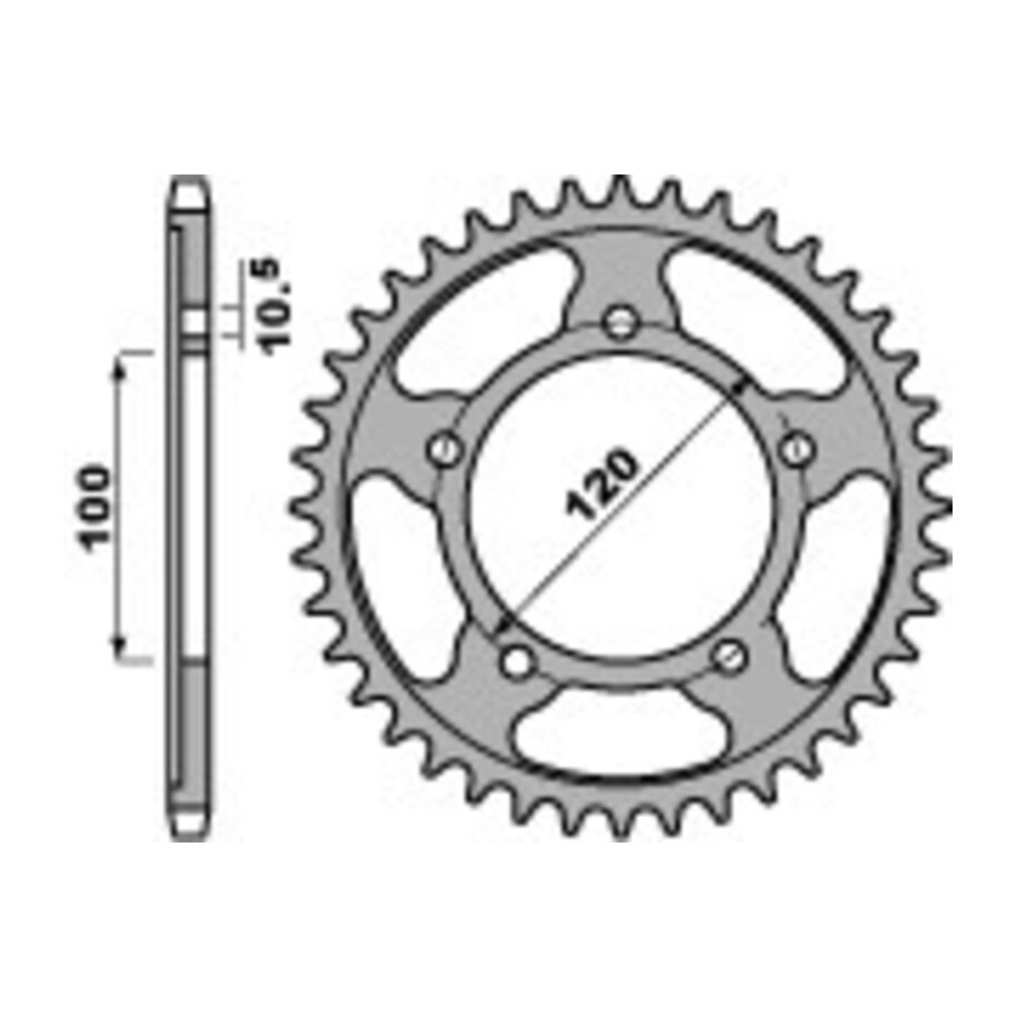 Couronne PBR acier C45 standard 4447 - 525