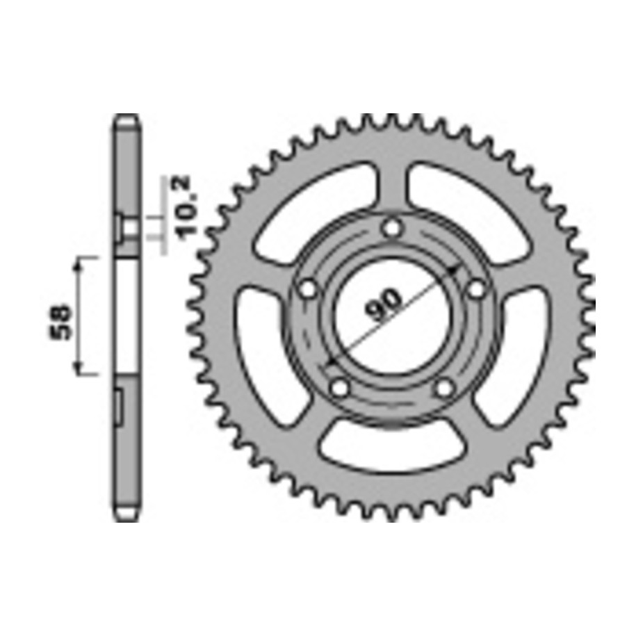 Couronne PBR acier C45 standard 281 - 520