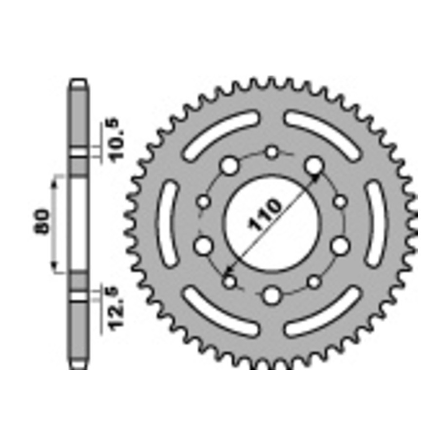 Couronne PBR acier C45 standard 4350 - 525