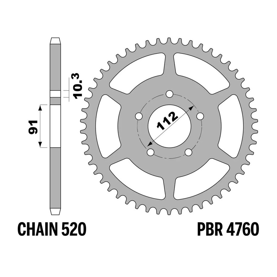 Couronne PBR acier standard 4760 - 520