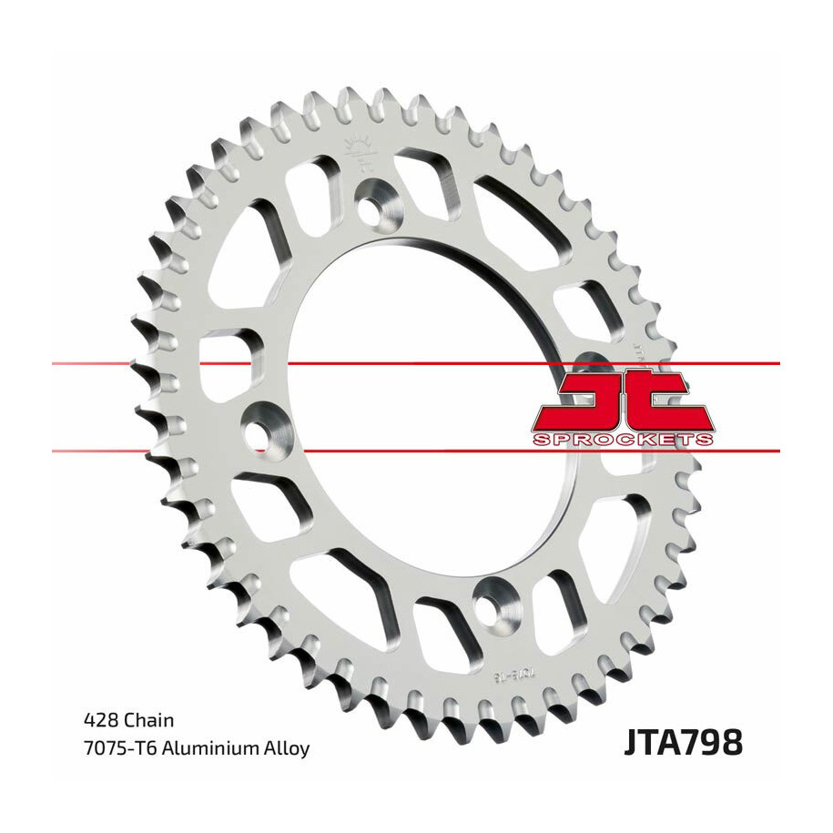 Couronne JT SPROCKETS aluminium ultra-light anti-boue 798 - 428