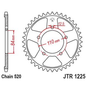 Couronne JT SPROCKETS acier standard 1225 - 520