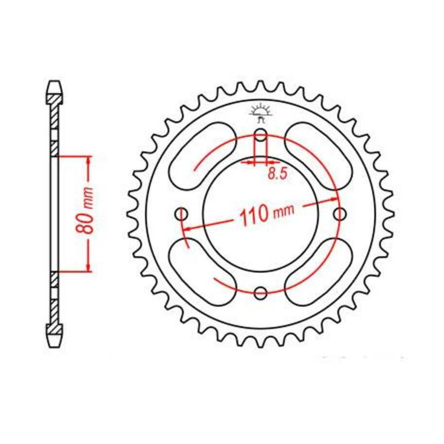 Couronne JT SPROCKETS acier standard 1219 - 428