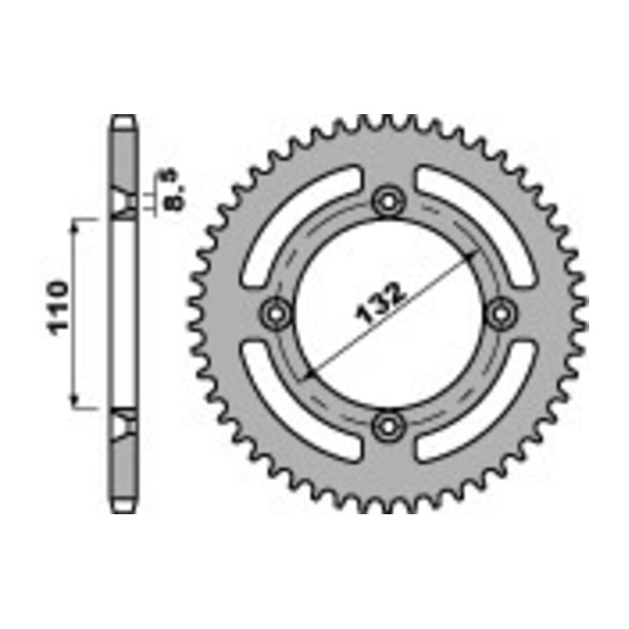 Couronne PBR acier C45 standard 4486 - 428